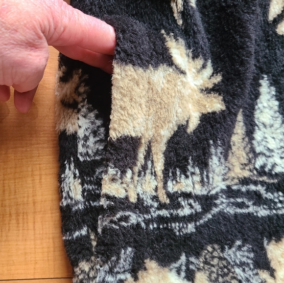 Vintage 90s Moose Wilderness Fleece Zip Up Jacket - Picture 10 of 16
